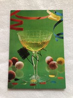 Régi Újévi képeslap, postatiszta