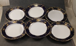 Zsolnay pompadour I. süteményes tányér készlet 730