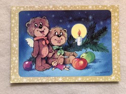Postatiszta Karácsonyi képeslap - Foky Ottó - Emmi