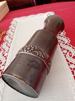 Old applied art lignifer vase - red copper