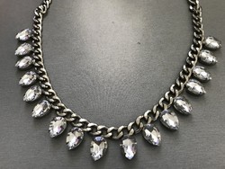 Necklace decorated with Swarovski crystals, 47 cm + 5 cm long