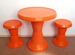 Ritka Retro műanyag Pille szék és asztal