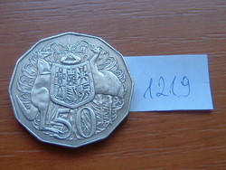 AUSZTRÁLIA 50 CENT 1969 Réz-nikkel, CÍMER, Elizabeth II #1219