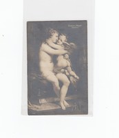 Üdvözlő képeslap postatiszta Erotikus művész kép