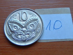 New Zealand new zealand 10 cents 2003 (l) Maori mask, copper-nickel 10.