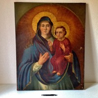Old oil - canvas painting 1800s