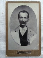 Antik CDV vizitkártya kemény hátú fotó 100 éves vagy több Bánhida