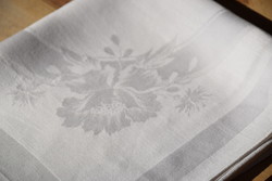 Régi selyem damaszt törlő szalvéta konyharuha 54 x 47 cm