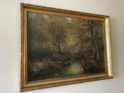 Forest interior, still life, oil painting (120x90 with frame)