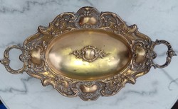 Antique, Art Nouveau, Rococo brass, centerpiece from 1 ft