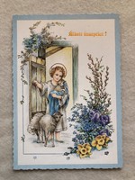 Postage gilded Easter postcard