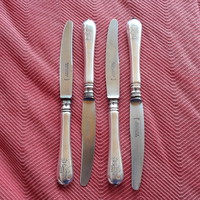 Knife with 4 solingen blades and silver handle