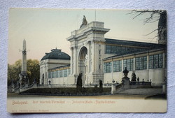 Antik litho Budapest képeslap Ipar csarnok - Városliget  Taussig kiadás