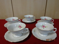 Wawel Polish porcelain teacup + placemat, five pieces for sale. He has! Jókai.