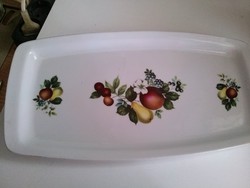 Sold aaon21 huge wonderful fruit patterned porcelain cake serving tray 36.5 x 19 cm