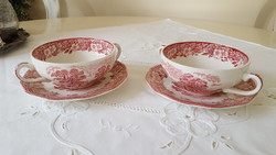 English wedgwood woodland soup cup with placemat plate 2 pcs.