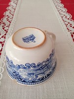 Antik  XIX.sz-i Petrus Regout Maastricht  Castillo kék - fehér  holland porcelán teás  csésze  bögre