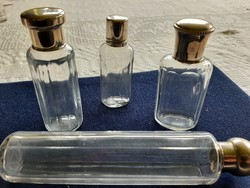 4 db Illatszeres, kölnis, prafűmös üveg az 1930-1940-es évekből