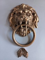 Bronz oroszlán fejes ajtó kopogtató
