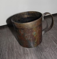 Antique measuring cup 1/100 hl marked: schember and sons budapest.