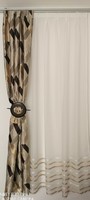 Lorenzo 3d effect curtain set voile + blackout in one new kitchen size