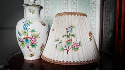 60cm-es Herendi porcelán QueenVictoria asztali lámpa
