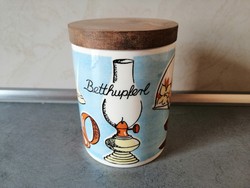 Gyűjtői Betthupferl vintage német édességtartó kerámia