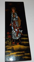 Pearl inlaid oriental lacquer image