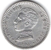 Ezüst 50 Cent XIII: Alfomz 1904 R