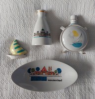 Drasche Art Deco - Retro porcelánok Balaton Harkány Tihany Budapest 1 forintos aukció!