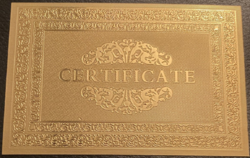 24 kt certifikáció aranyozott pénz másolatokhoz, replika