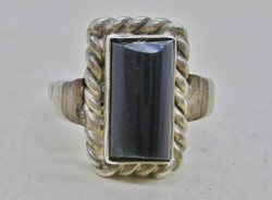 Szépséges art deco ezüstgyűrű ónix kővel