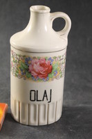 Antique rose porcelain oil container 810