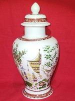 Unterweissbach ritka kínai porcelán, fedeles váza