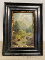 Oil - wood painting