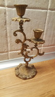 Antik barokk bronz gyertyatartó