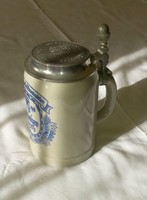 Ónfedeles Aschauer 100 éves évfordulós kerámia söröskorsó, 0,5 liter