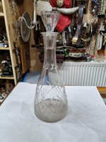 Old peeled glass bottle