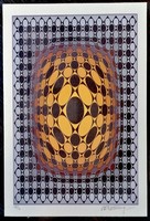Victor Vasarely (1906-1997): Vega-Nor. Marked screen print.
