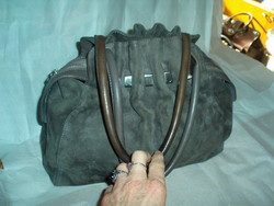 Vintage split leather Italian handbag