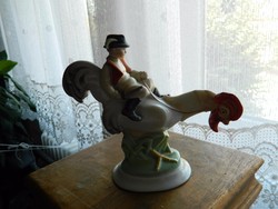 Herend porcelain rooster boy figure