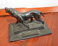 Antique tin dog sculpture sculpture