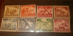 Kb 1944 Deutsches Reich német bélyeg sor részlet wermach napja  III. Birodalom