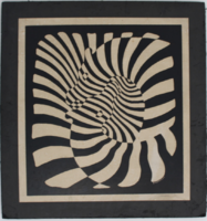 Victor vasarely - zebrafish offset print