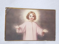 Antique gilded religious postcard / holy image, circa 1920s