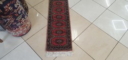 3032 Purified Pakistani Bokhara Hand Knotted Persian Rug 92x30cm Free Courier