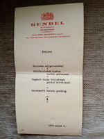 Restaurant Gundel (city park): menu