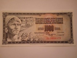 Unc  1000  Dinár 1981  ! ( 2 )