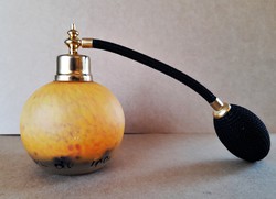 Régi francia "Art de France" művészi üveg parfümszóró