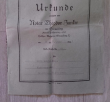 WW2 unique- antique purchase contract from 1941 original sealed paper antique